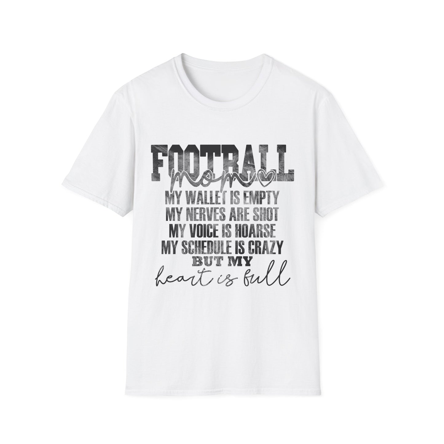 Heartfelt Football Mom T-Shirt