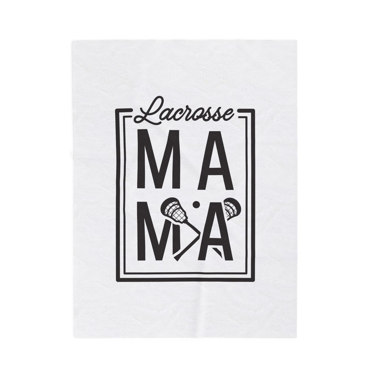 Lacrosse Mama Velveteen Plush Blanket