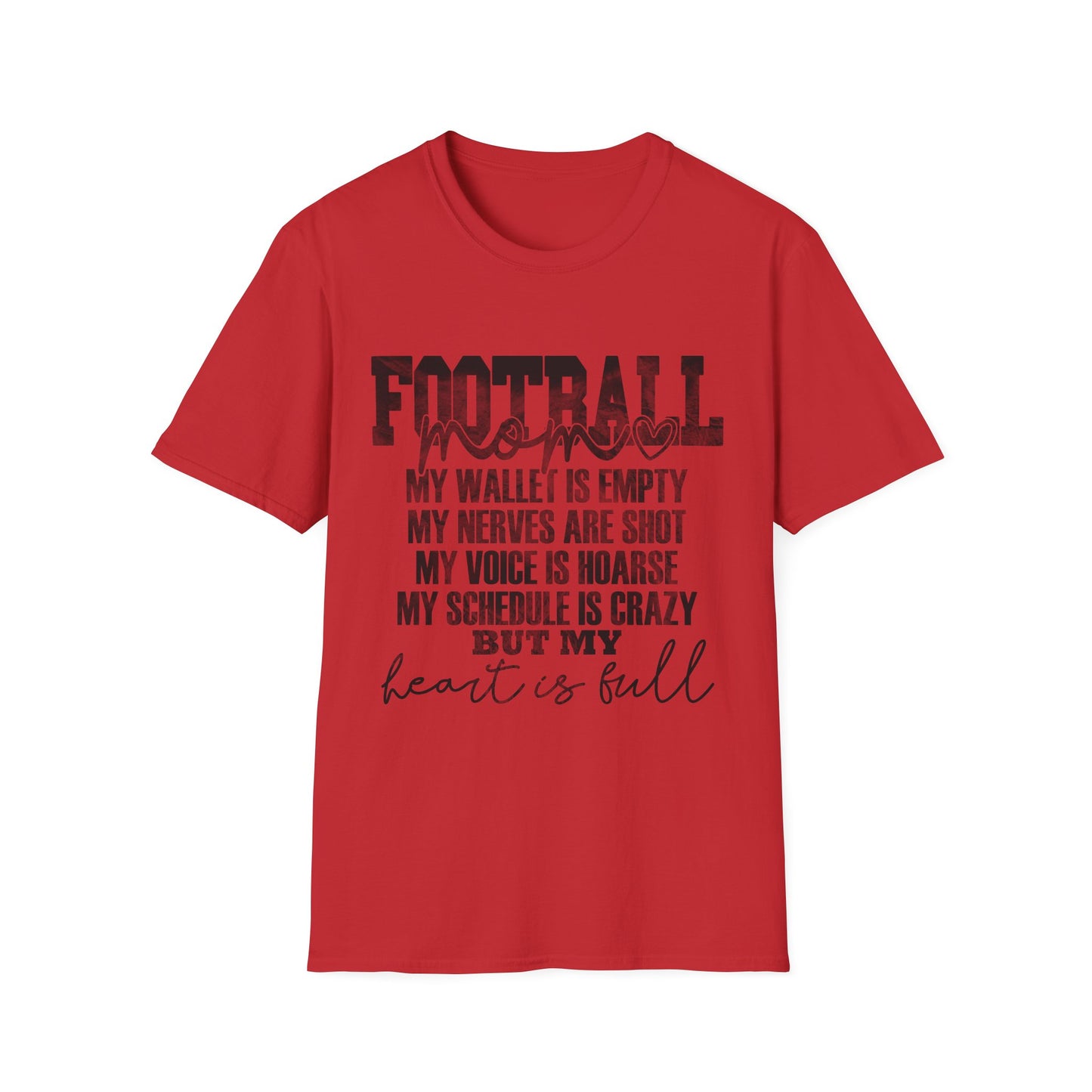 Heartfelt Football Mom T-Shirt