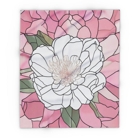 Fleece Blanket - Peony Floral