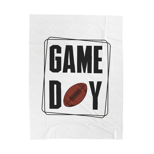 Football Game Day Velveteen Plush Blanket