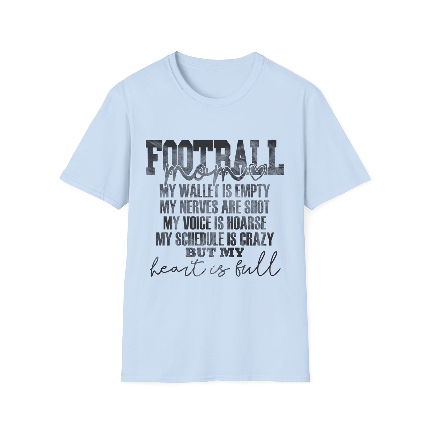 Heartfelt Football Mom T-Shirt