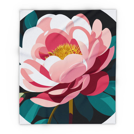 Fleece Blanket - Peony