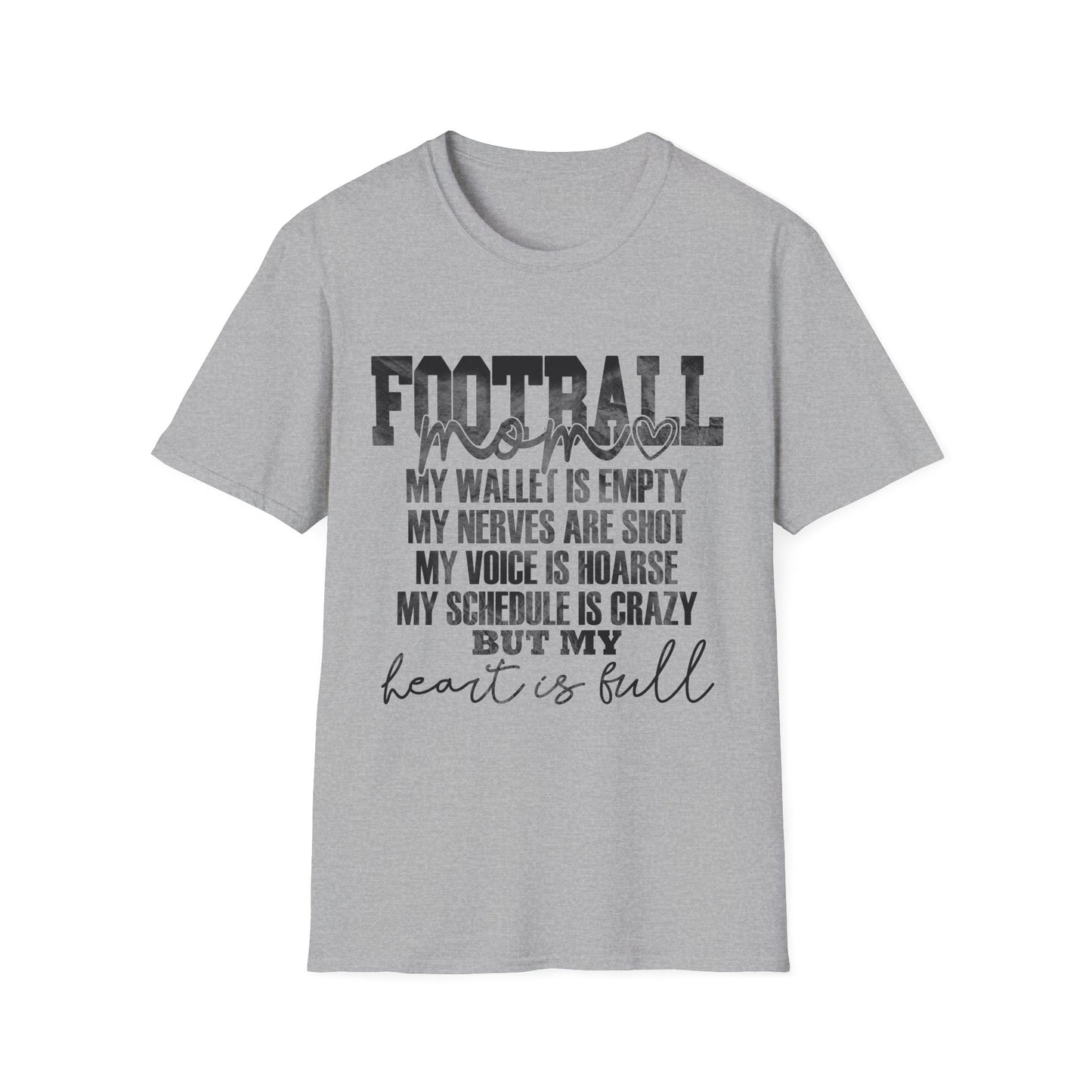 Heartfelt Football Mom T-Shirt