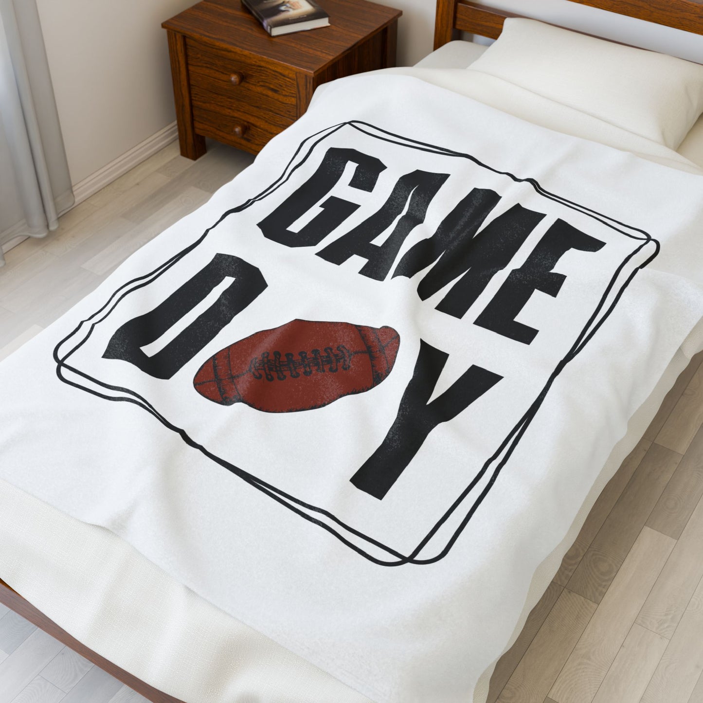 Football Game Day Velveteen Plush Blanket