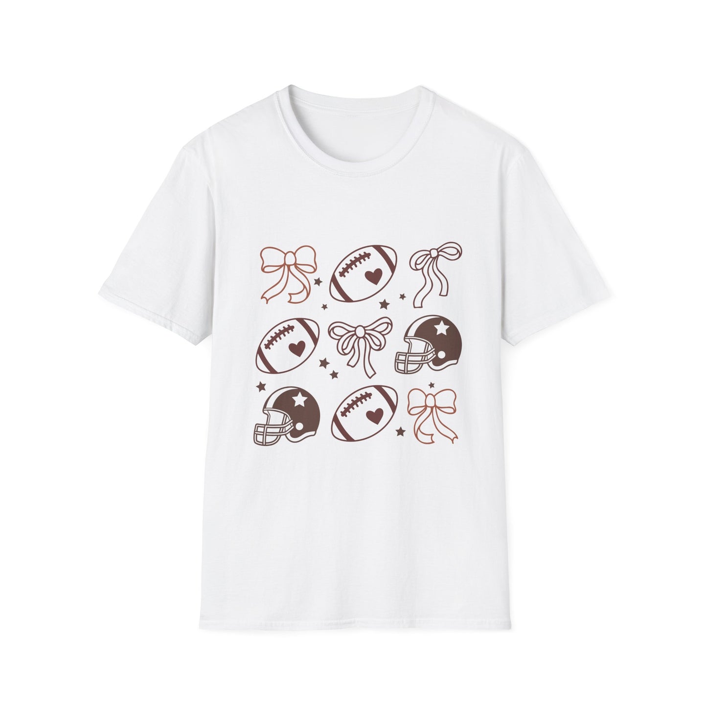 Football & Bow Graphic T-Shirt