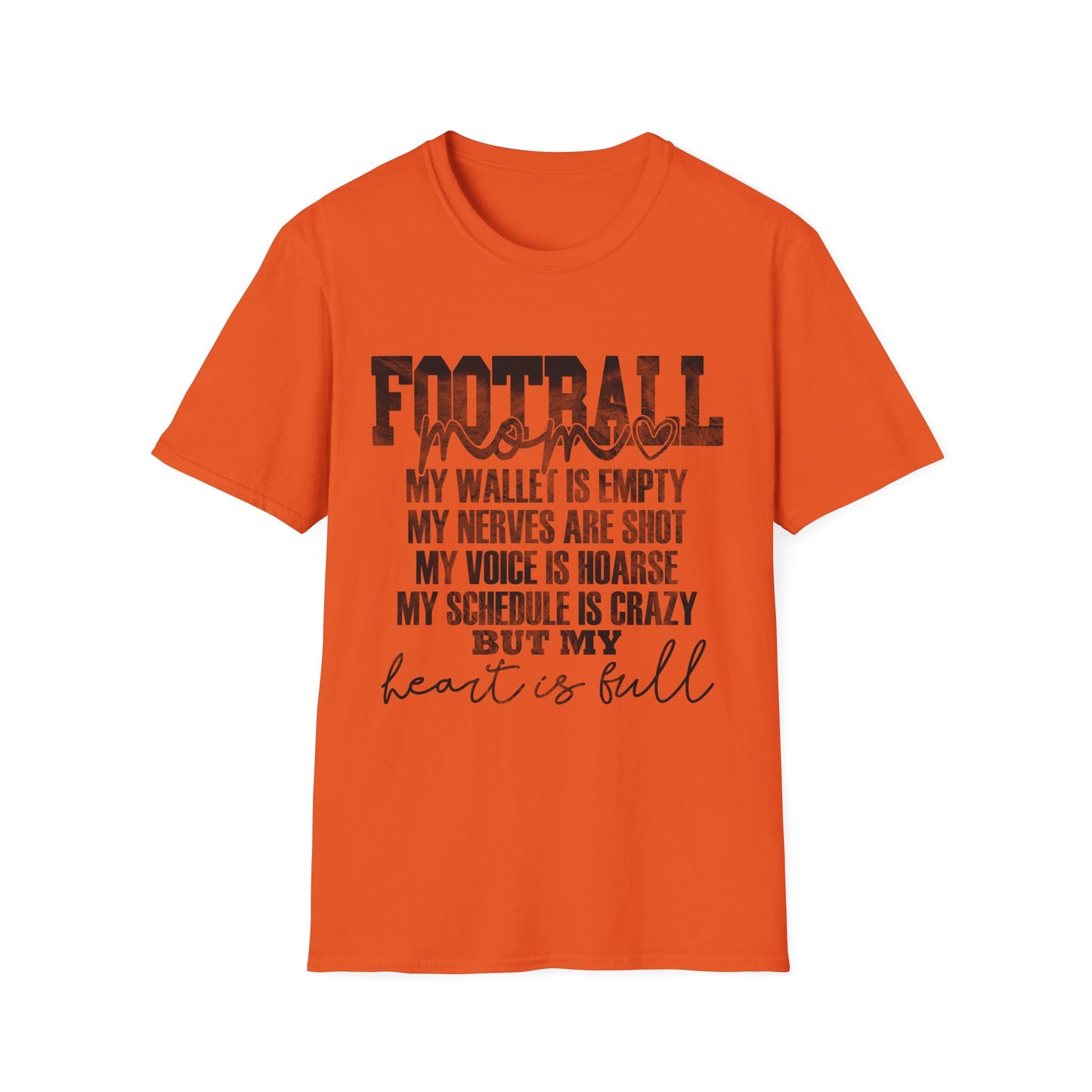 Heartfelt Football Mom T-Shirt