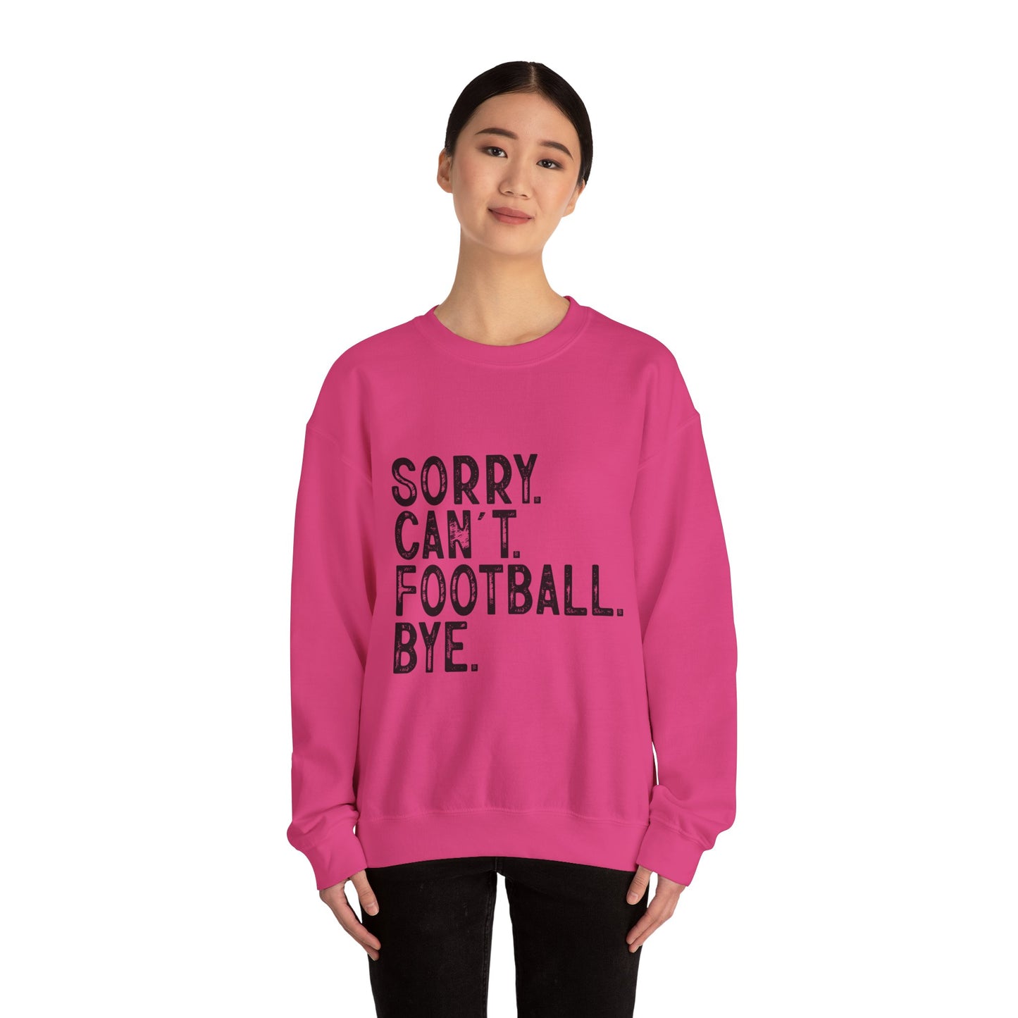 Sorry Can't Football Crewneck Sweatshirt