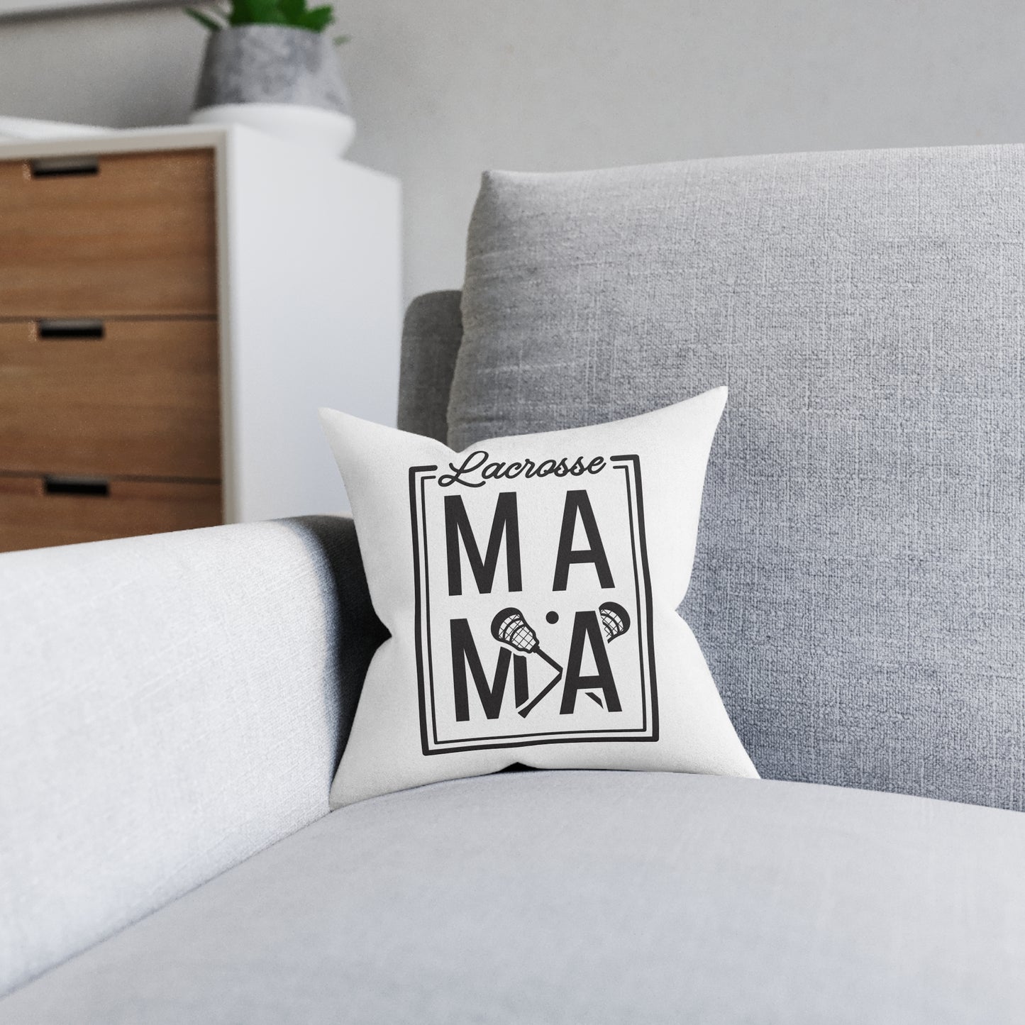 Lacrosse Mama Throw Pillow