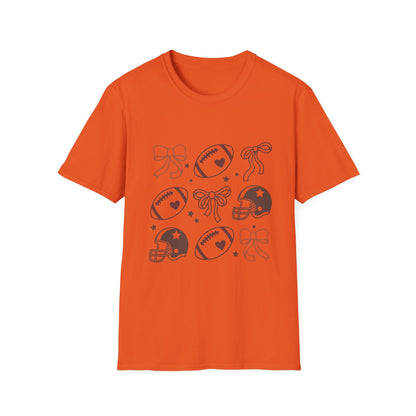 Football & Bow Graphic T-Shirt