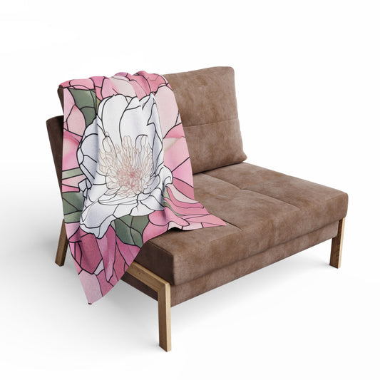Fleece Blanket - Peony Floral