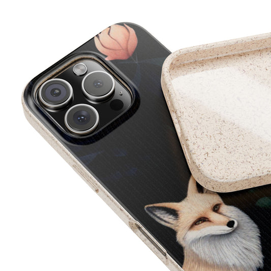 Eco-Friendly Fox Design Case, Biodegradable Phone Cover