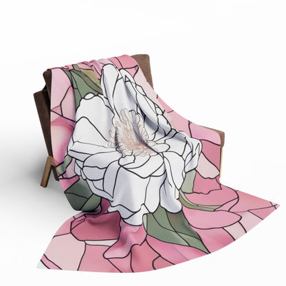 Fleece Blanket - Peony Floral