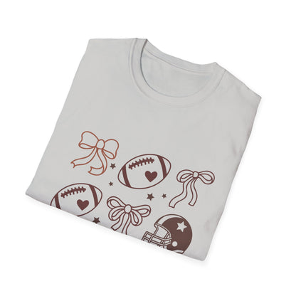 Football & Bow Graphic T-Shirt