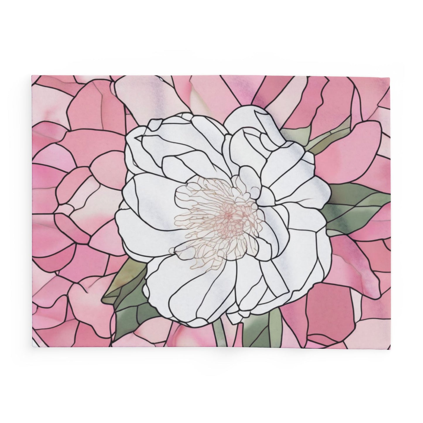 Fleece Blanket - Peony Floral