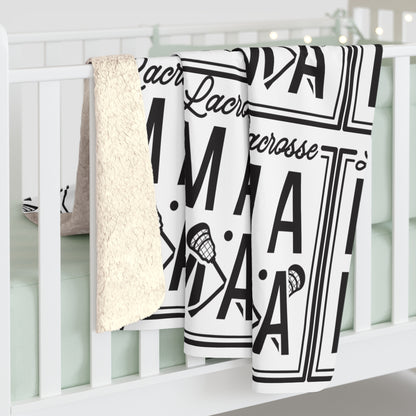 Lacrosse Mama Fleece Sherpa Blanket