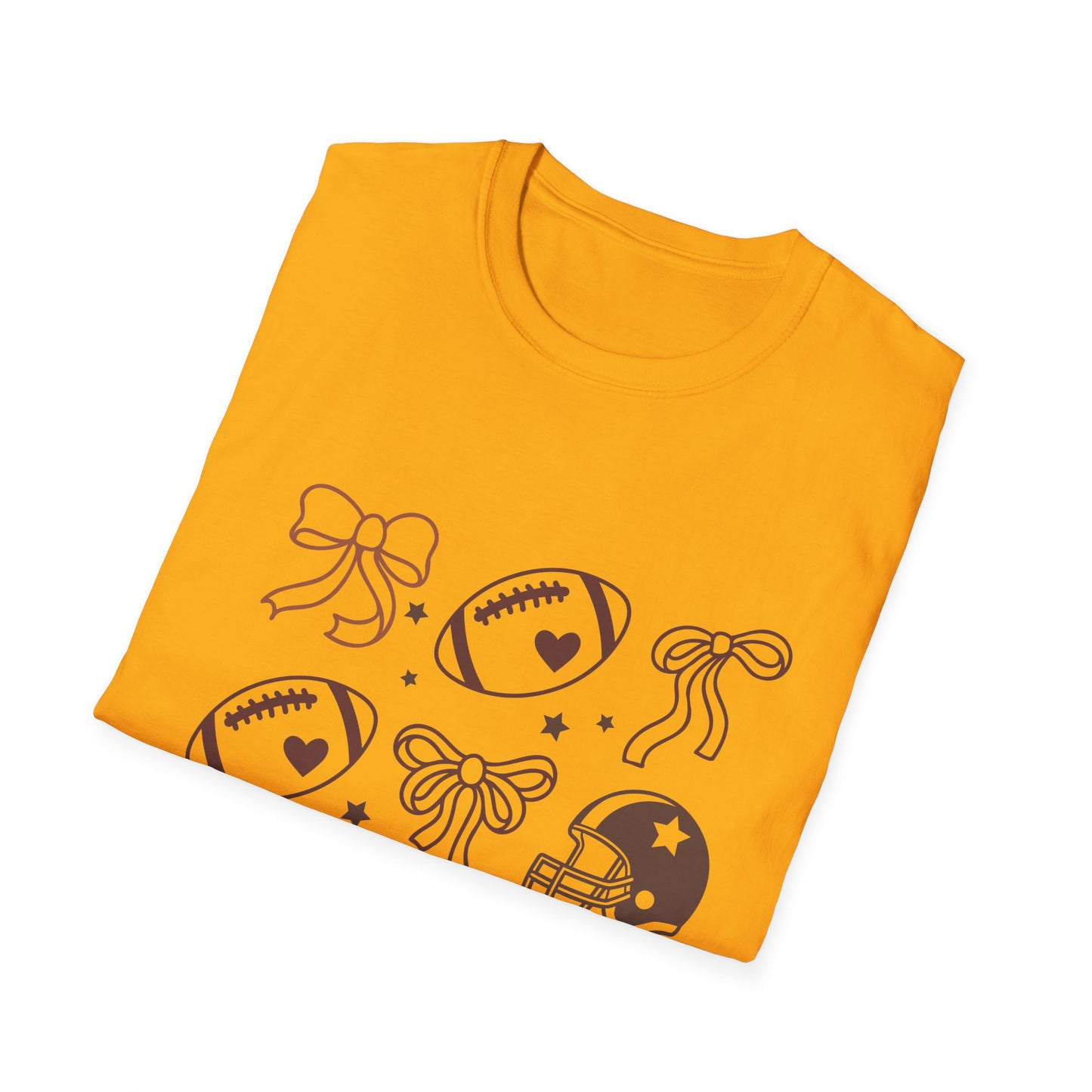 Football & Bow Graphic T-Shirt