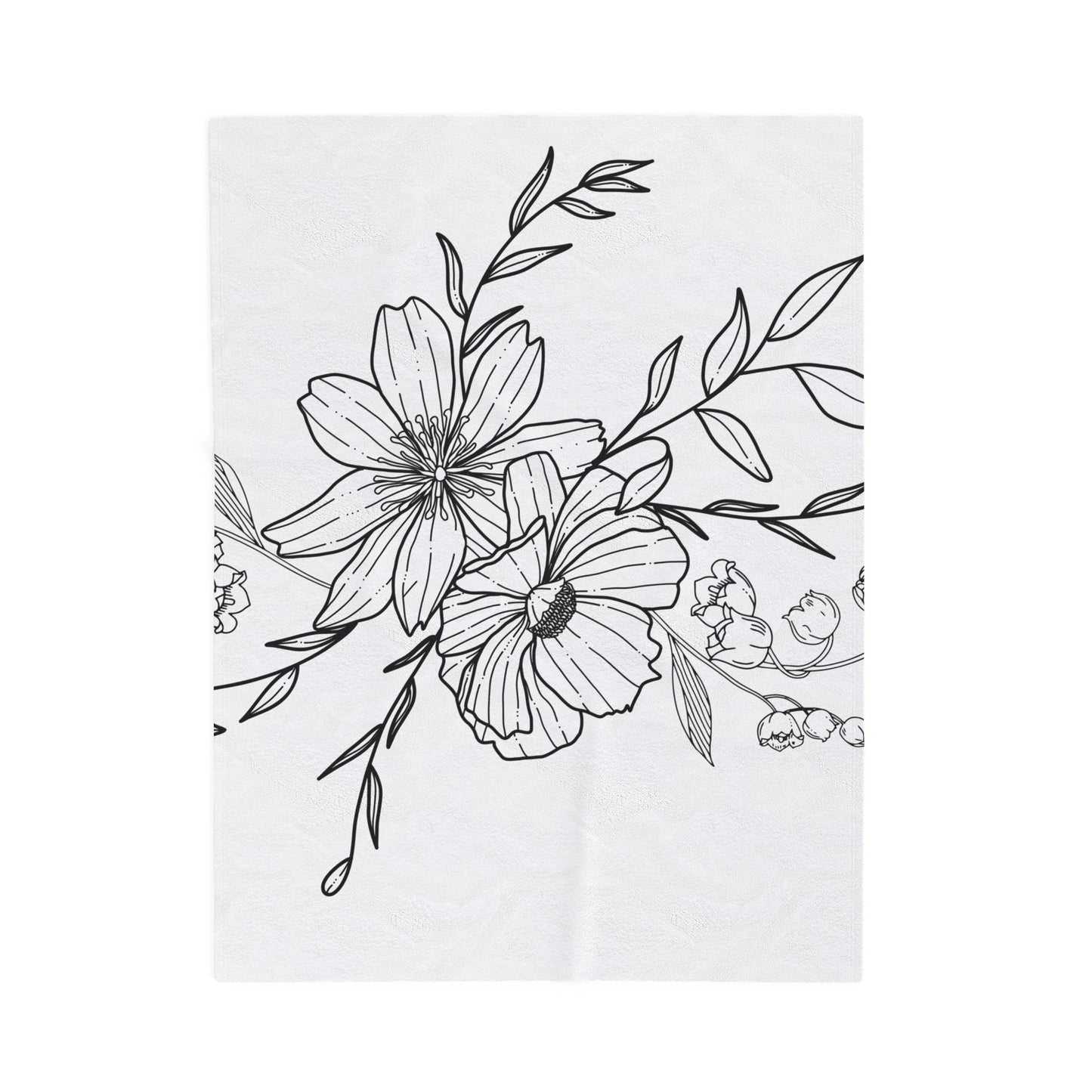 Floral Velveteen Plush Blanket