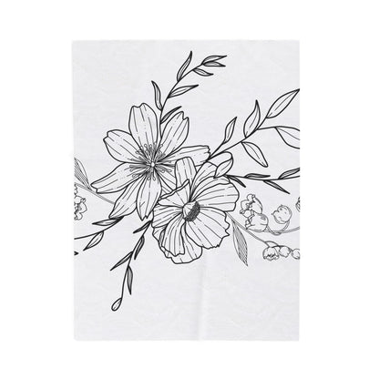 Floral Velveteen Plush Blanket