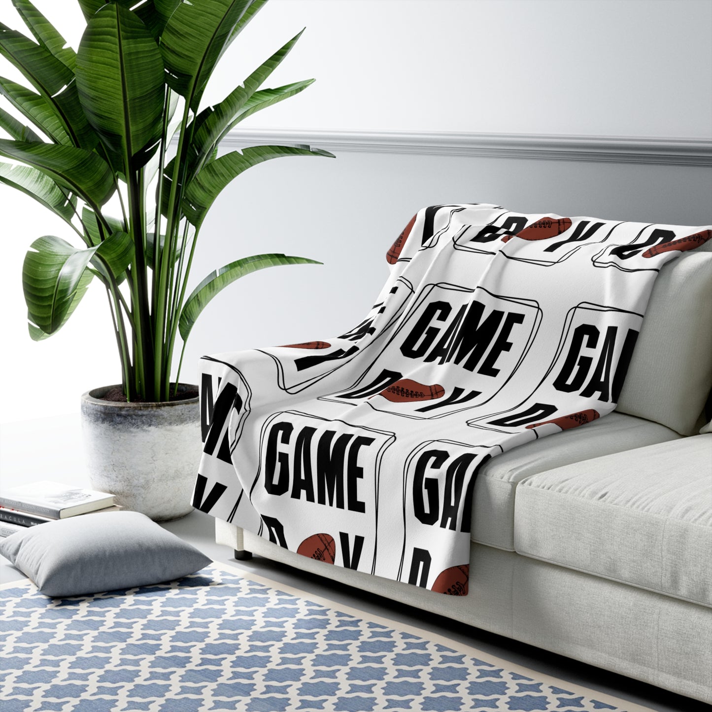 Football Game Day Fleece Sherpa Blanket