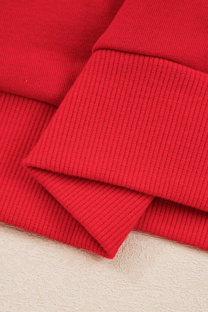 Orange Varsity Stripe Detail Drop Shoulder Pullover Mini Skirt Set