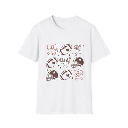 Football & Bow Graphic T-Shirt