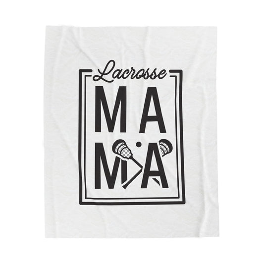 Lacrosse Mama Velveteen Plush Blanket