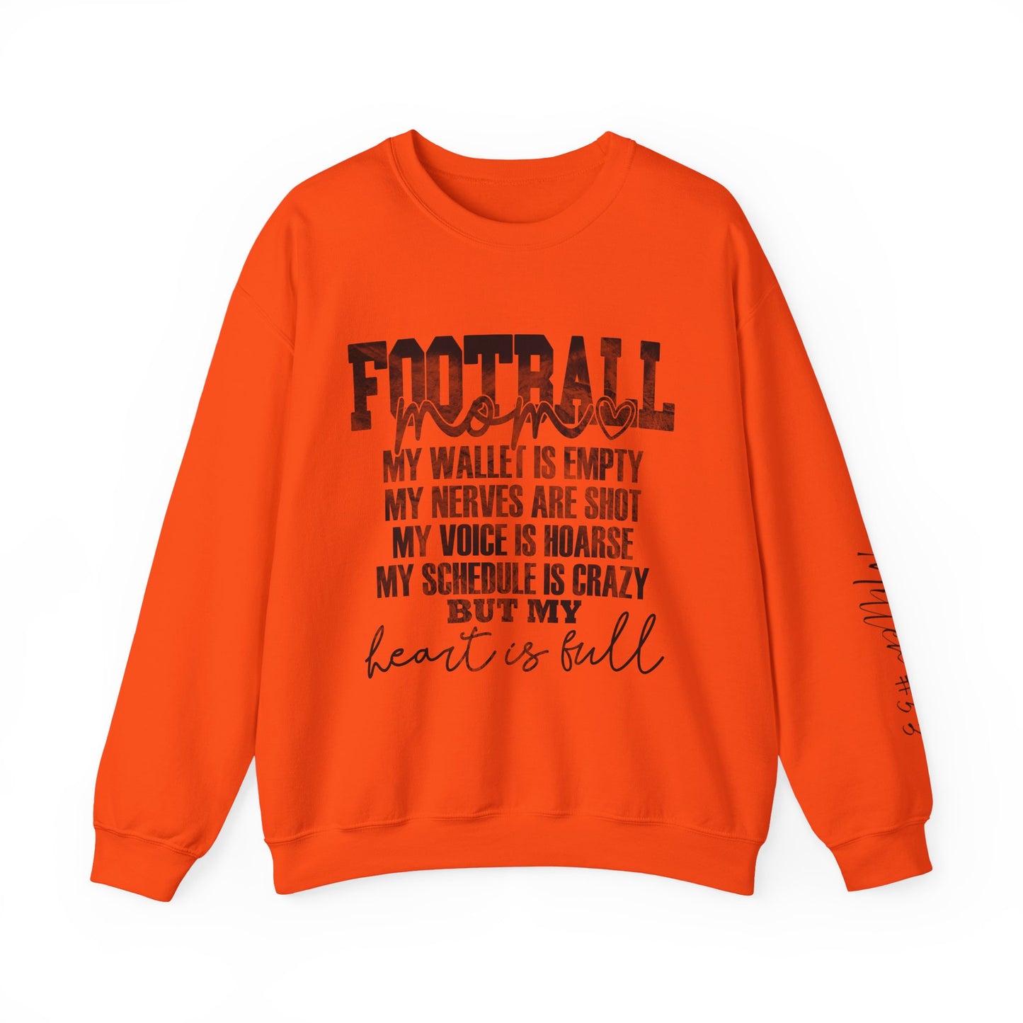 Football Mom Sweatshirt Personalization Included