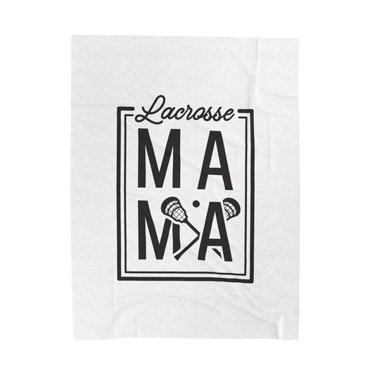 Lacrosse Mama Velveteen Plush Blanket